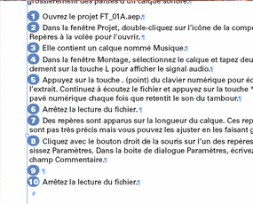 Liste numérotée 1